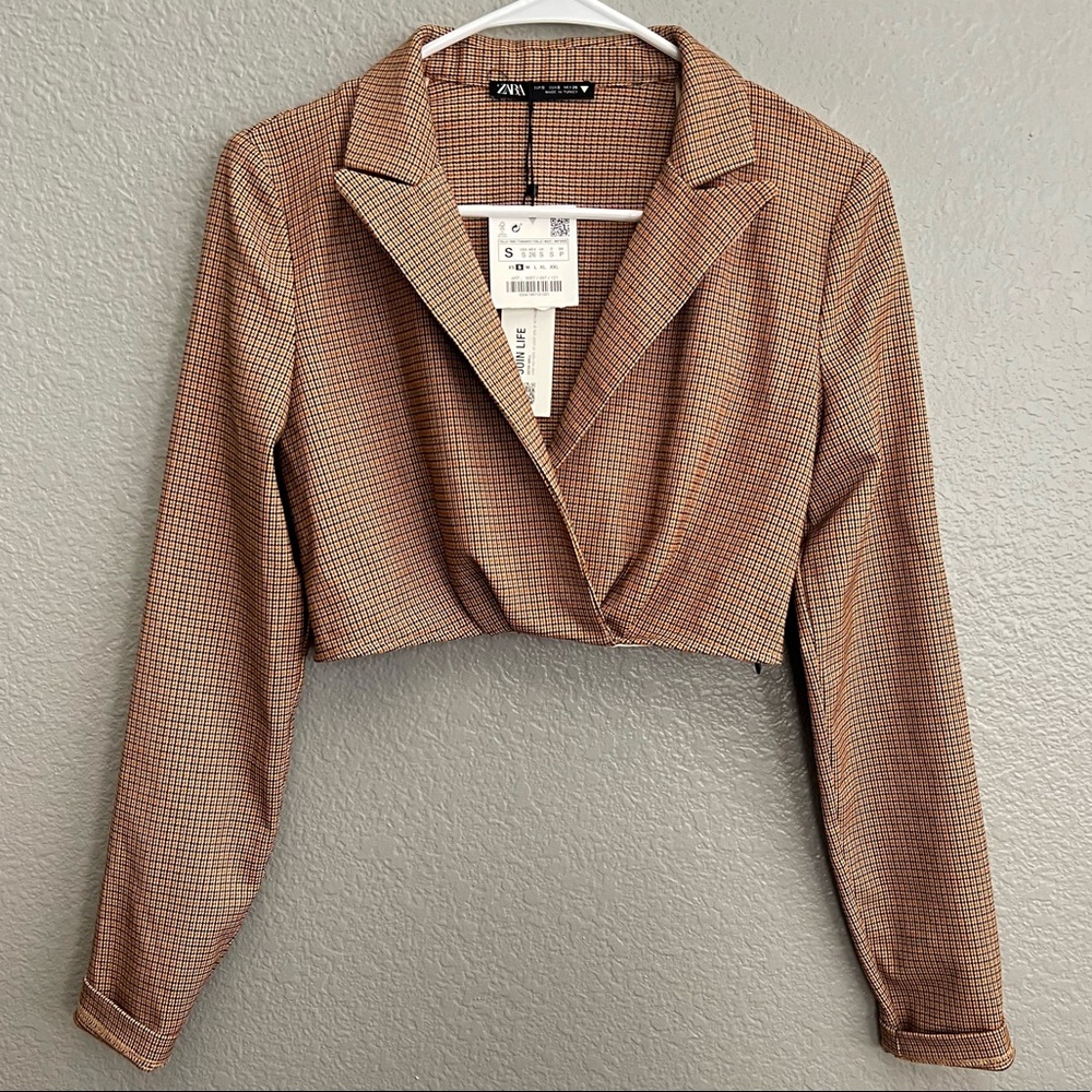 Zara Cropped Blazer Top